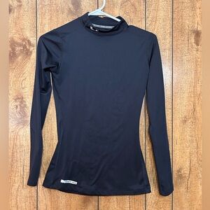 Under Armour Women's Black Long-Sleeve Mock Neck Performance Tee